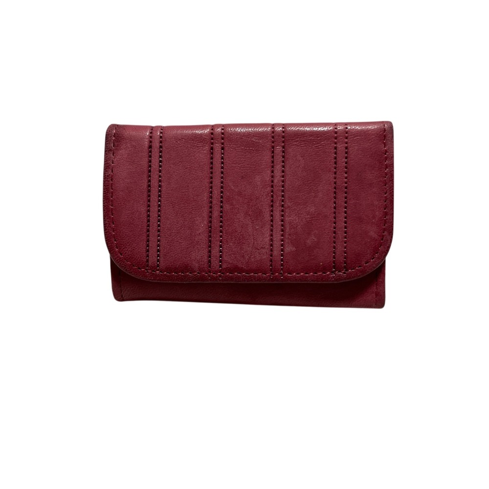 Prince Gardner Maroon Lambskin Leather Six-Ring Key Case Holder Wallet